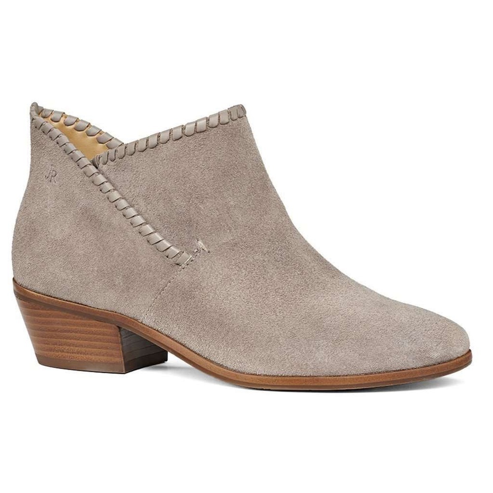 Jack Rogers Sadie Suede Bootie  Leather Light Grey 9.5M - Picture 10 of 11